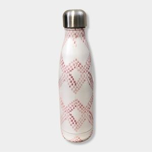 Target Threshold Pink & White Stainless Steel Cold Drink Water Bottle 17 fl oz